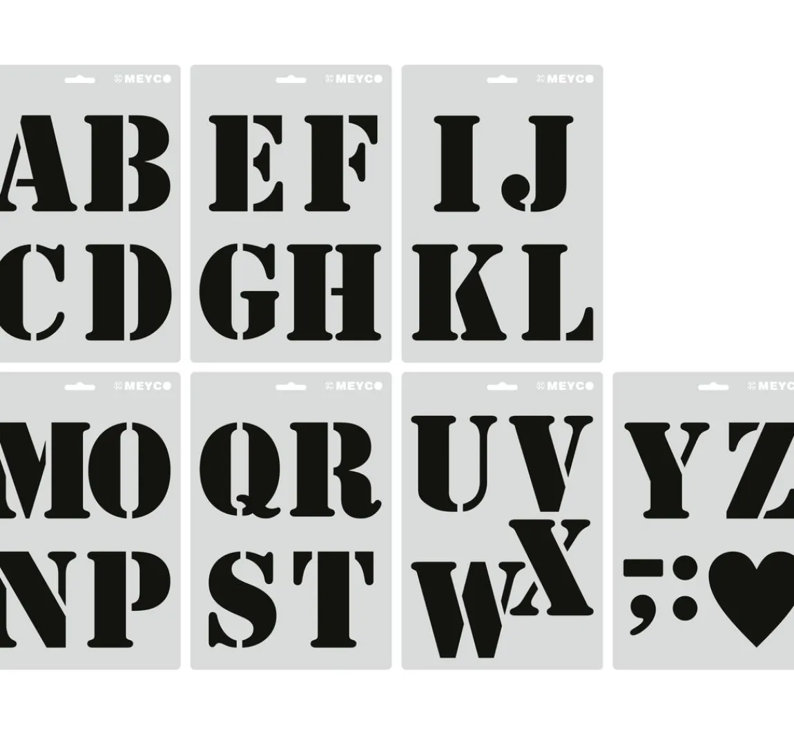 Clearance Meyco Schablonen-Set "XL Buchstaben"