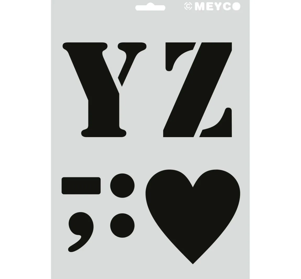 Clearance Meyco Schablonen-Set "XL Buchstaben"