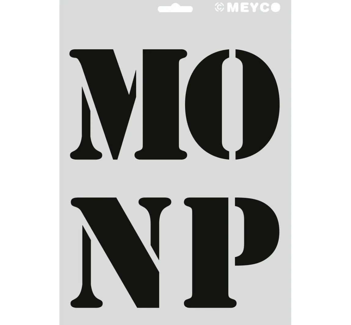 Clearance Meyco Schablonen-Set "XL Buchstaben"