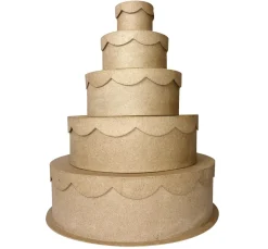Online décopatch Schachtelset "Torte", 5er-Set, Pappmaché