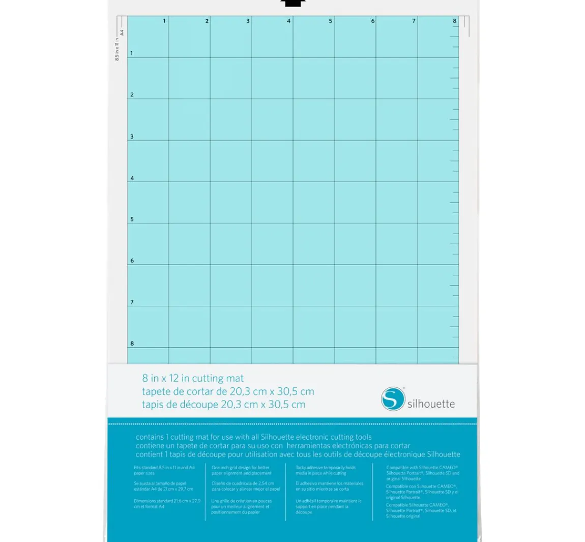 Discount Silhouette Schneidematte 8" mit normaler Klebkraft für Portrait