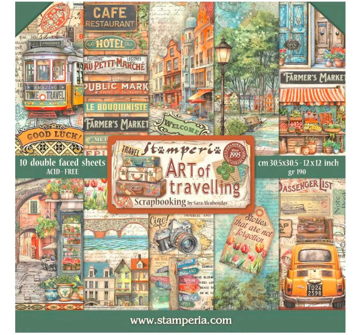 Hot Stamperia Scrapbook-Block "Art of Travelling"