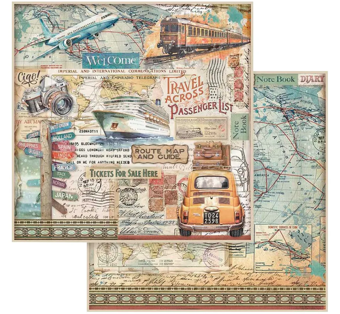 Hot Stamperia Scrapbook-Block "Art of Travelling"