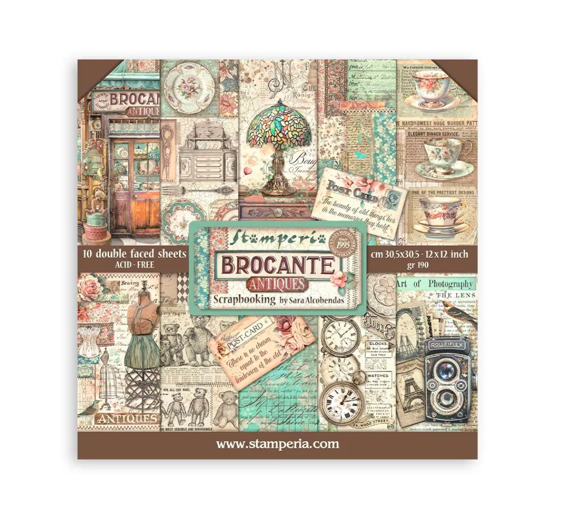 Best Stamperia Scrapbook-Block "Brocante Antiques"