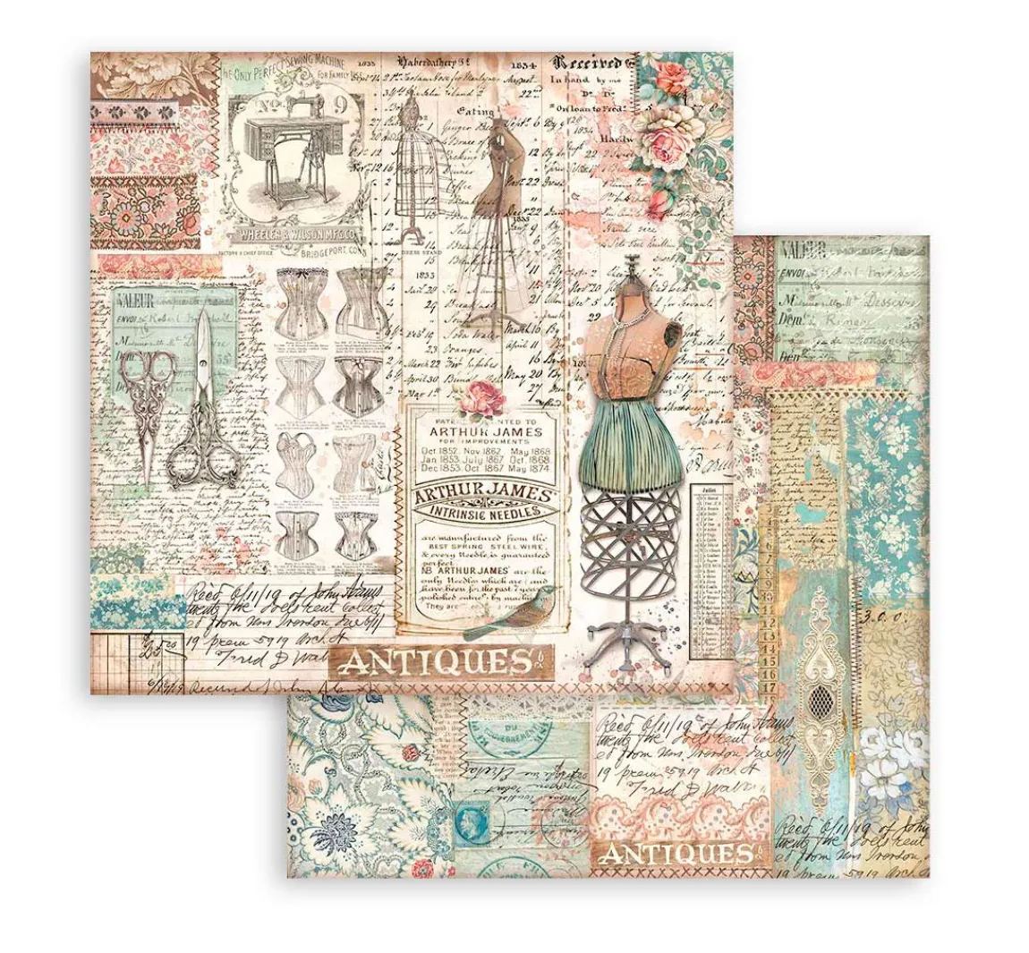 Best Stamperia Scrapbook-Block "Brocante Antiques"