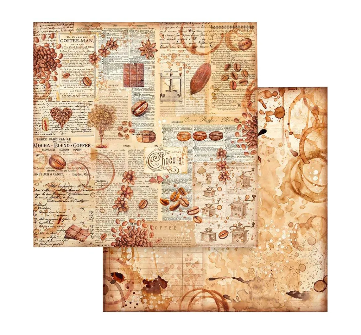 Online Stamperia Scrapbook-Block "Coffee and Chocolate - Backgrounds"
