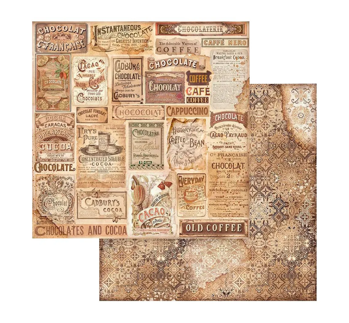 Online Stamperia Scrapbook-Block "Coffee and Chocolate - Backgrounds"