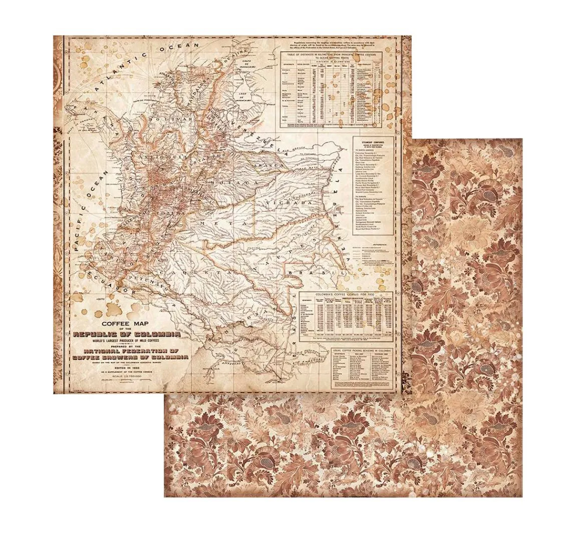 Online Stamperia Scrapbook-Block "Coffee and Chocolate - Backgrounds"