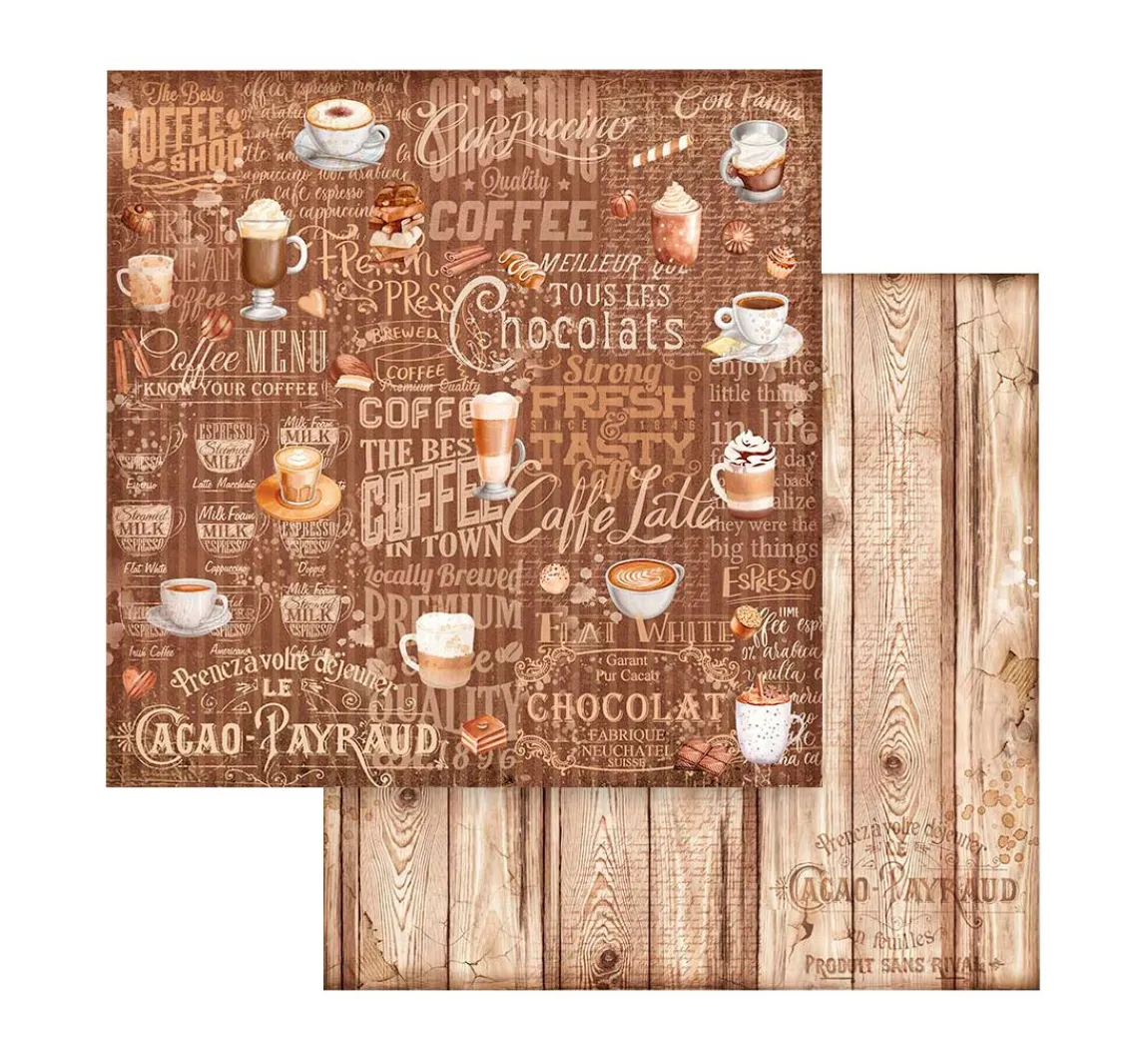 Online Stamperia Scrapbook-Block "Coffee and Chocolate - Backgrounds"