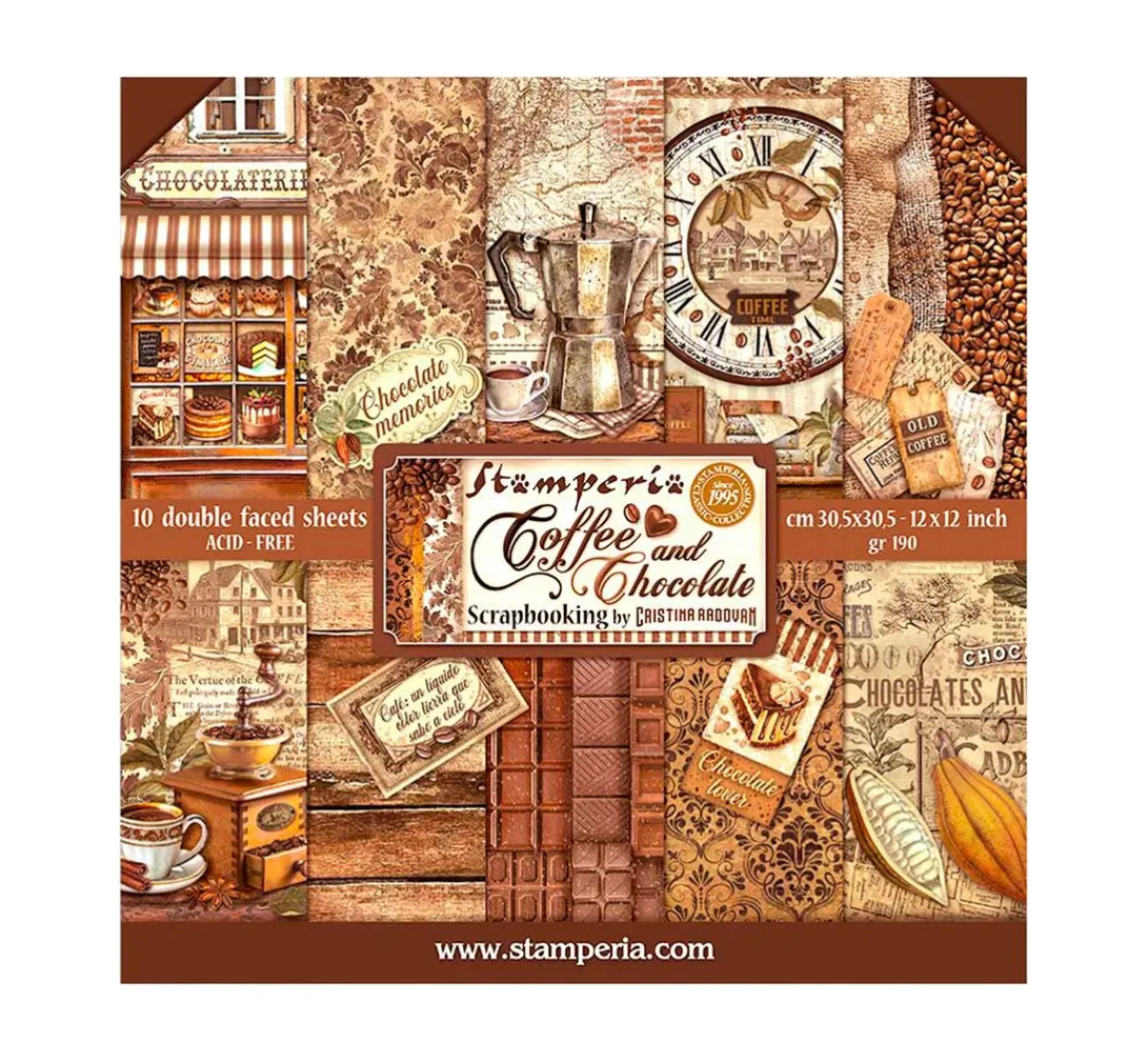 Sale Stamperia Scrapbook-Block "Coffee and Chocolate"