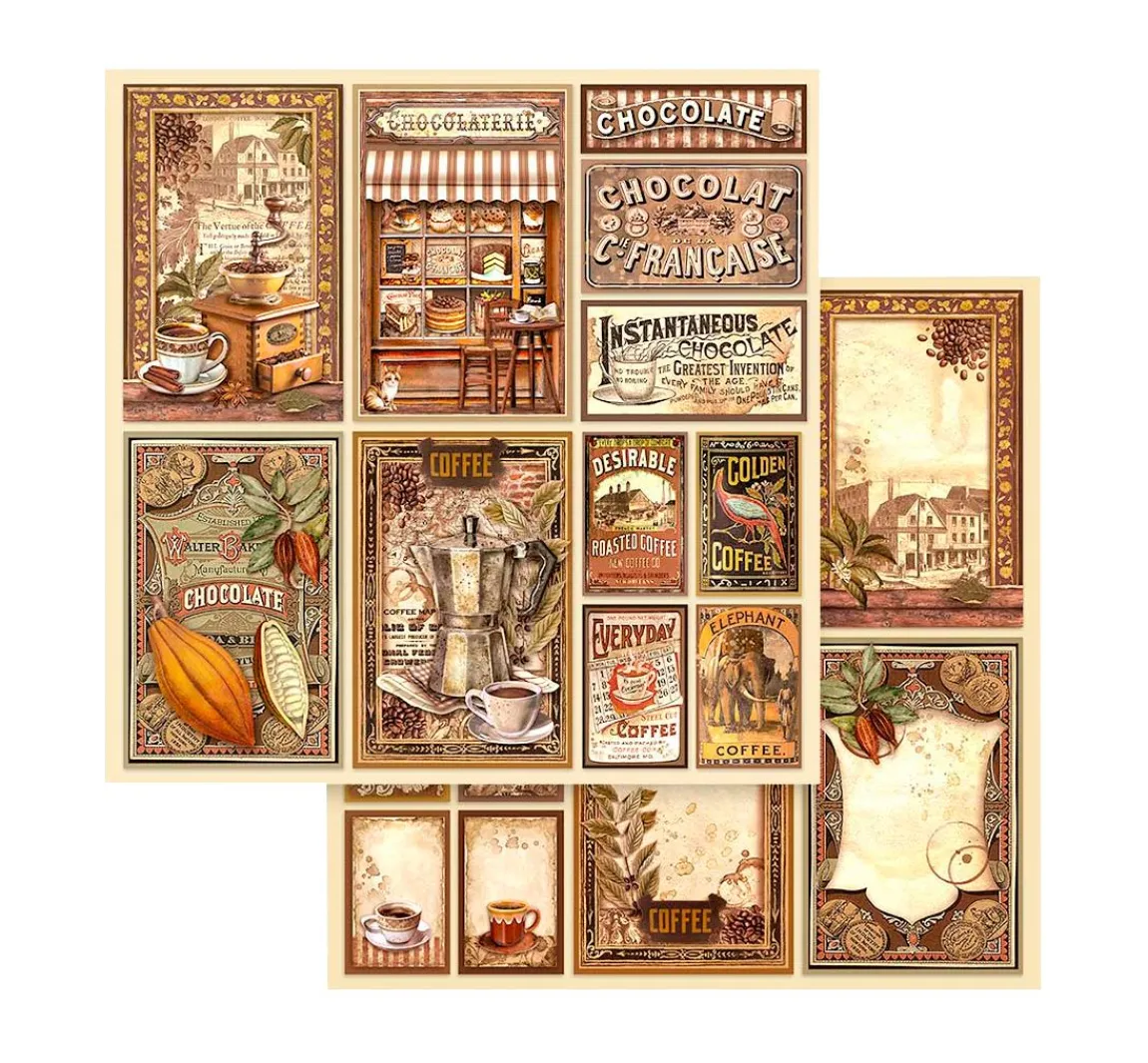 Sale Stamperia Scrapbook-Block "Coffee and Chocolate"