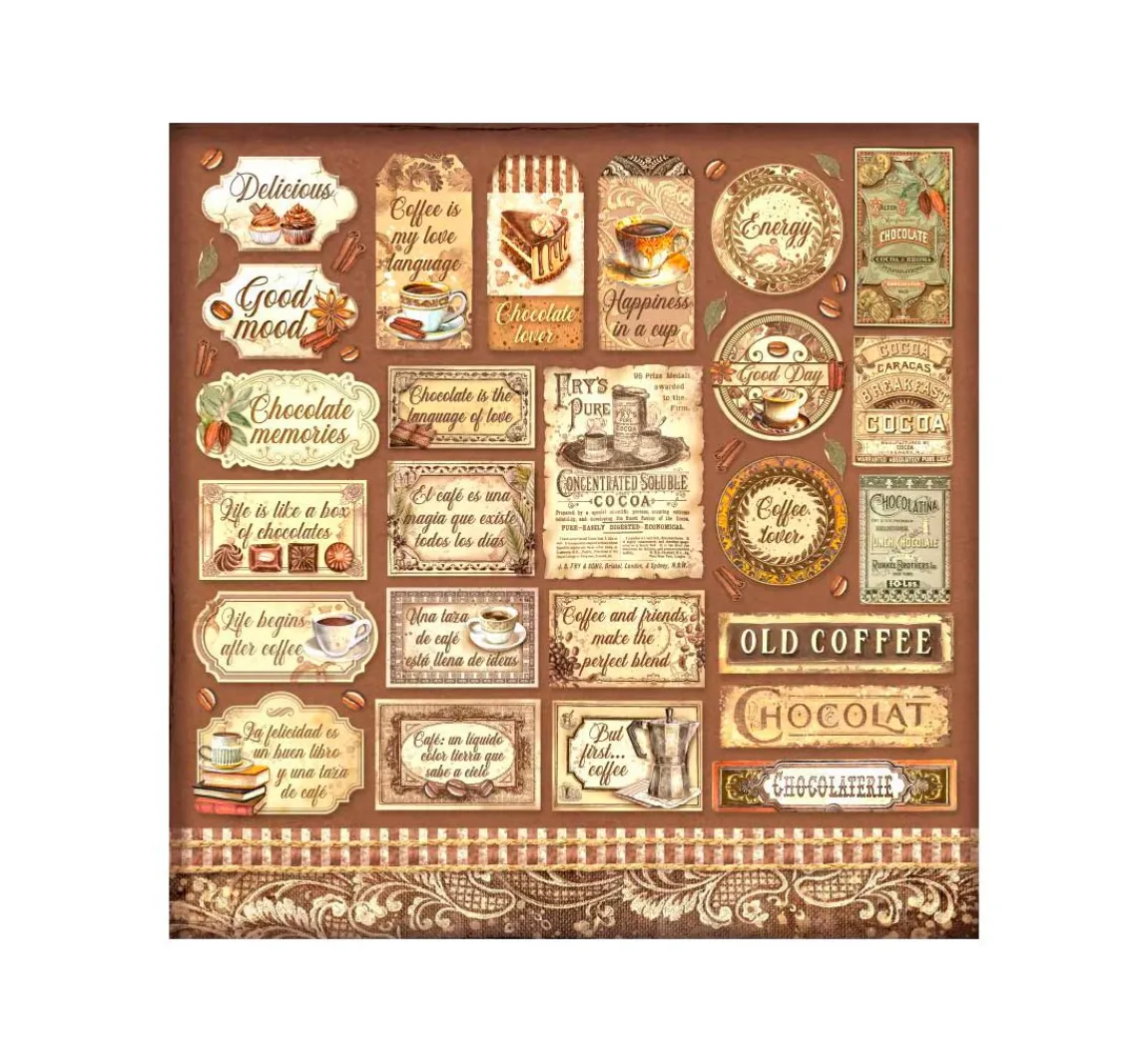 Sale Stamperia Scrapbook-Block "Coffee and Chocolate"