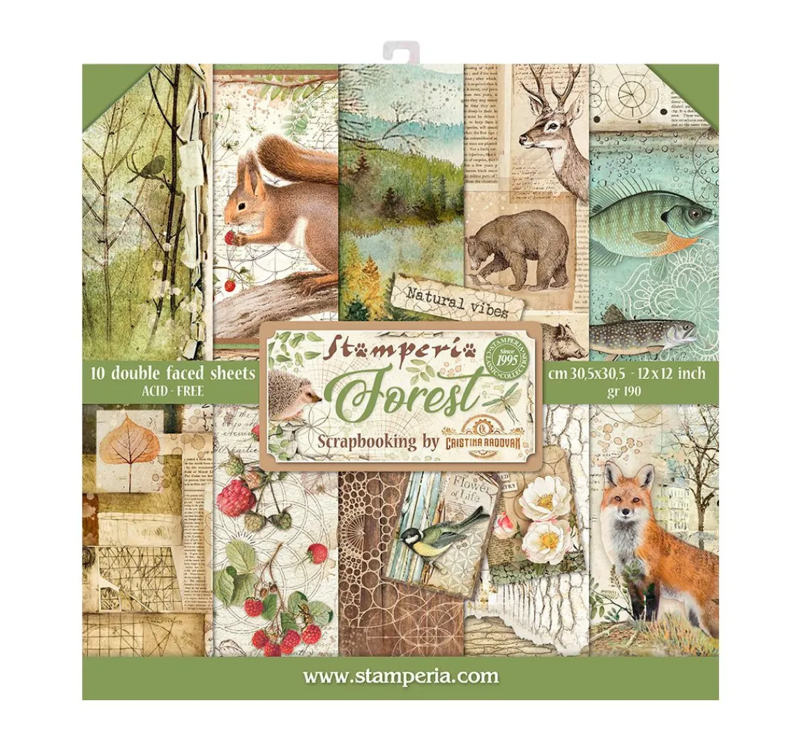 Clearance Stamperia Scrapbook-Block "Forest"