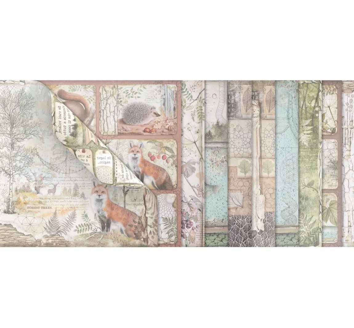 Clearance Stamperia Scrapbook-Block "Forest"