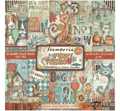 New Stamperia Scrapbook-Block "Furry Friends"