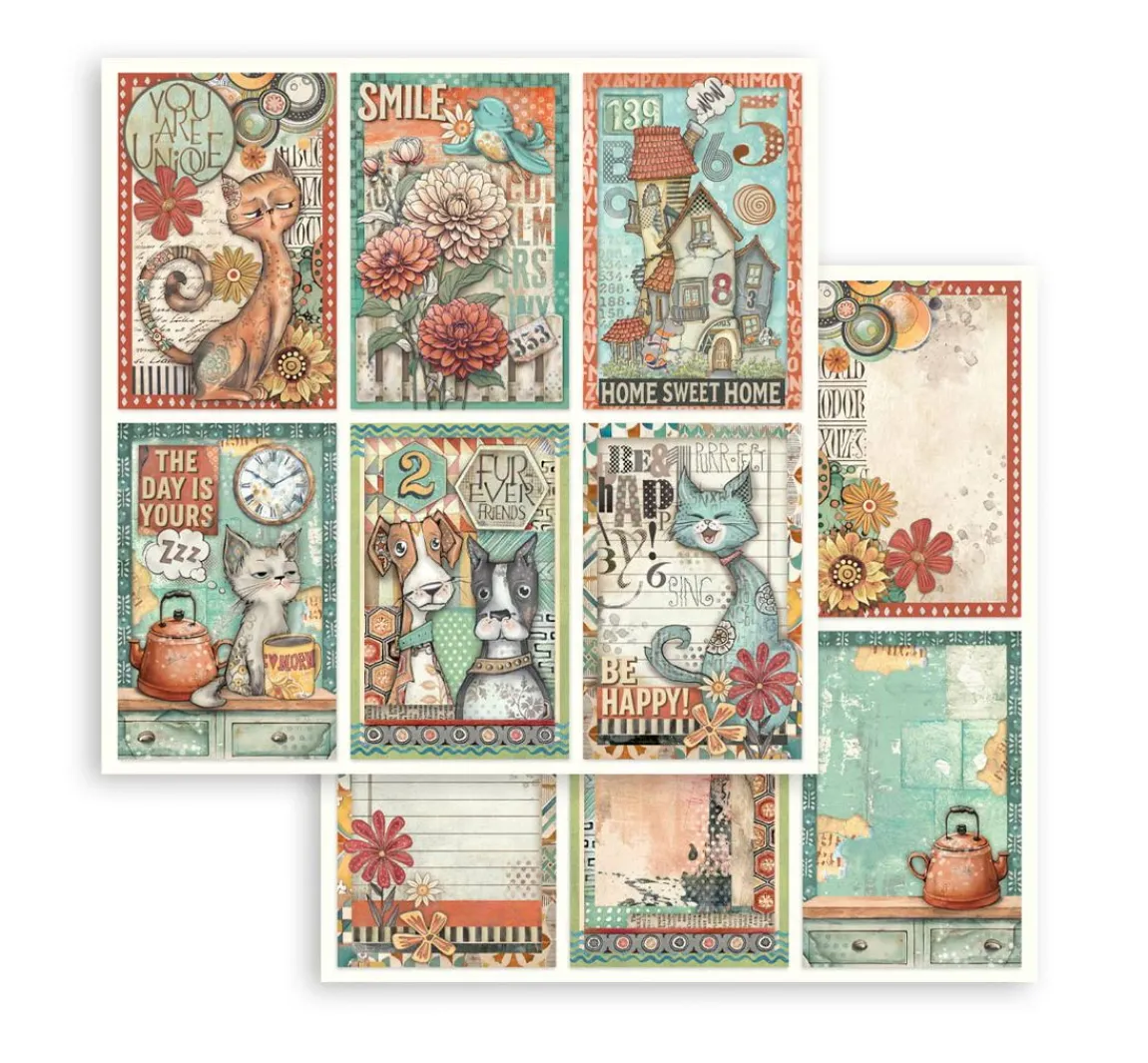 New Stamperia Scrapbook-Block "Furry Friends"