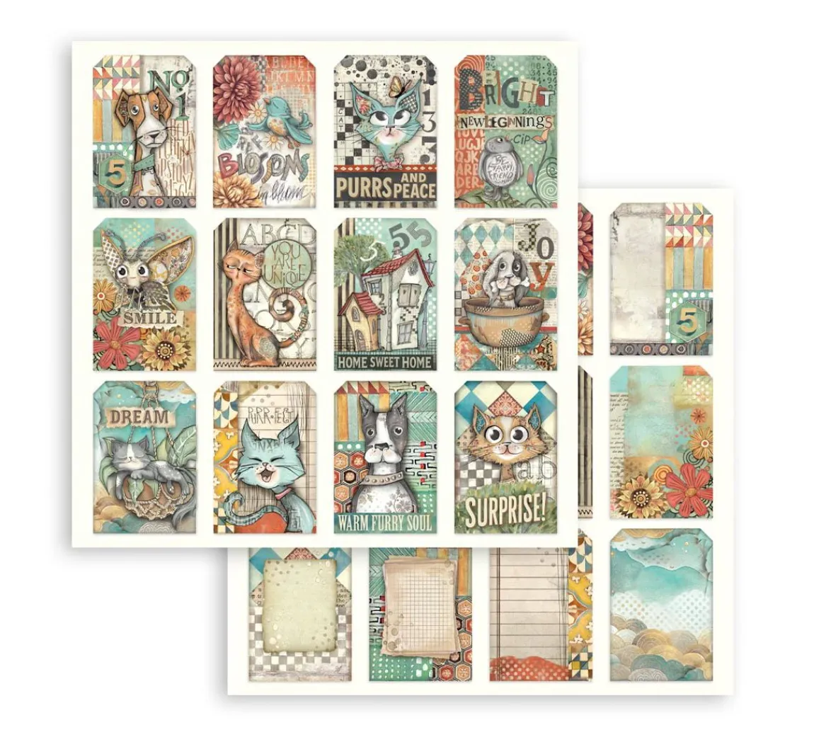 New Stamperia Scrapbook-Block "Furry Friends"