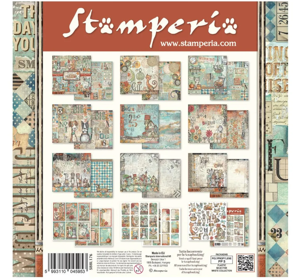 New Stamperia Scrapbook-Block "Furry Friends"