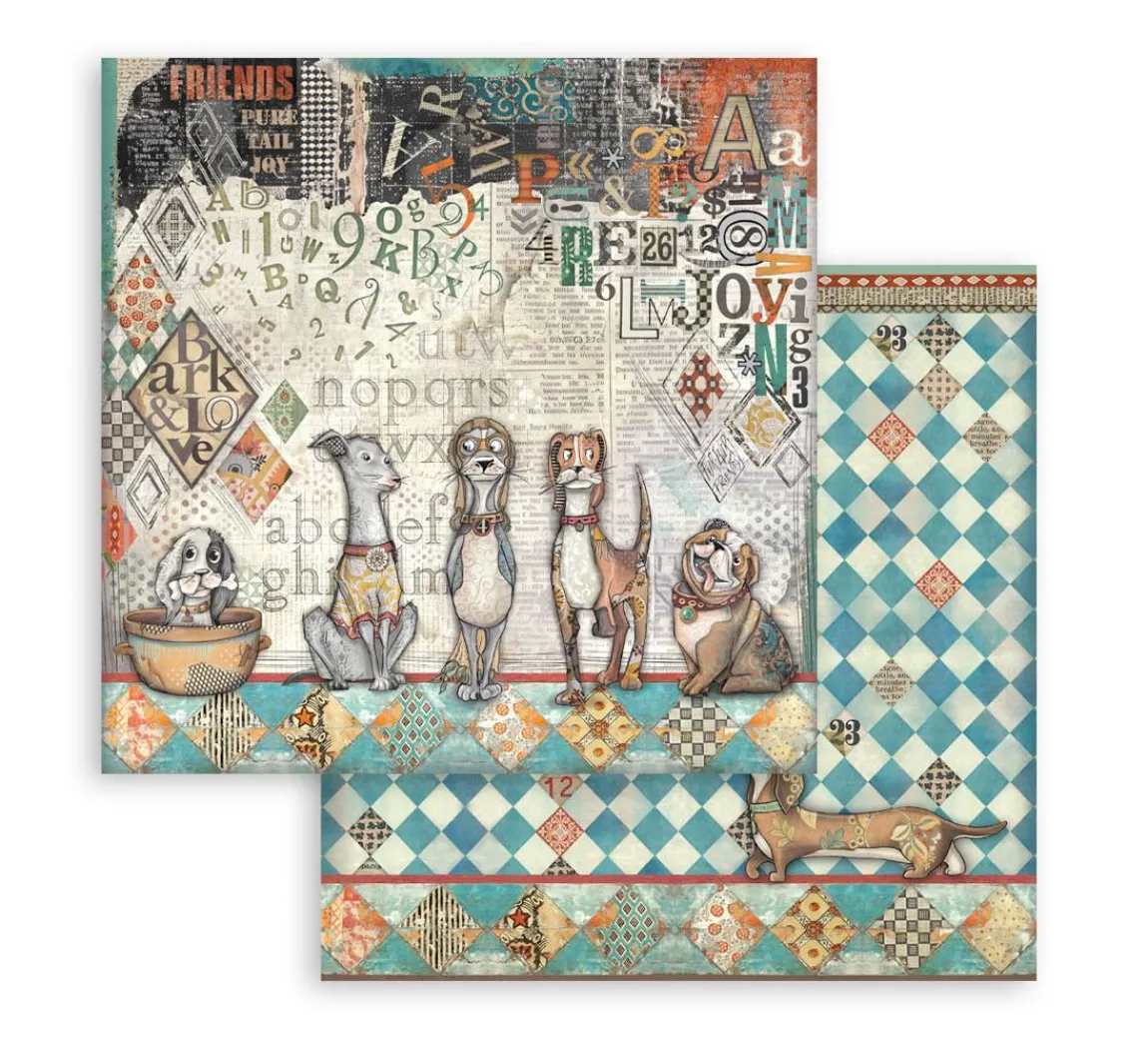 New Stamperia Scrapbook-Block "Furry Friends"
