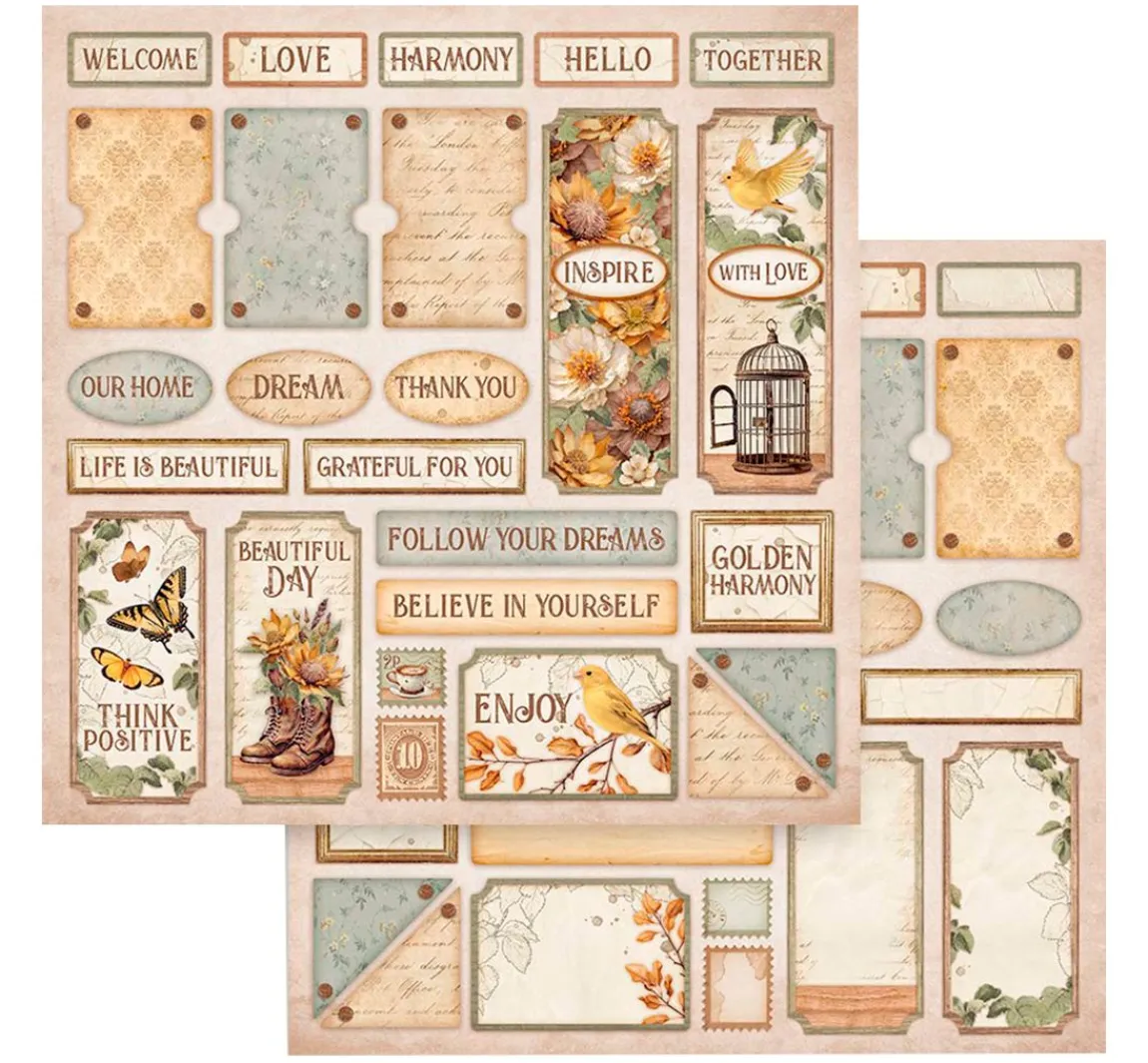 Stamperia Scrapbook-Block "Golden Harmony"
