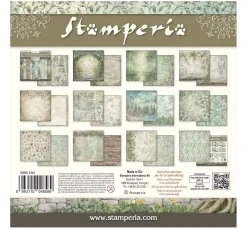 Clearance Stamperia Scrapbook-Block "Herbarium Silvae Backgrounds"