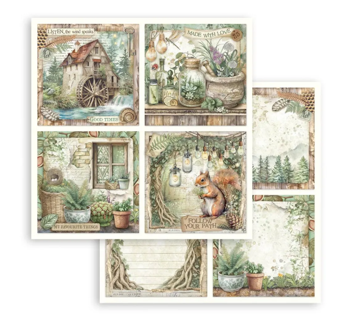 Hot Stamperia Scrapbook-Block "Herbarium Silvae"
