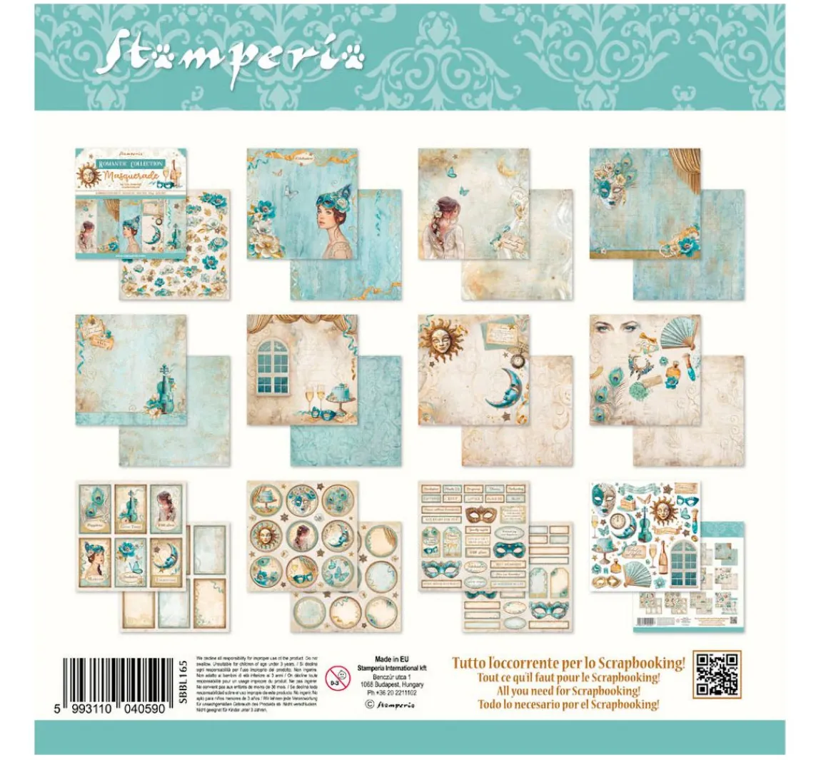 New Stamperia Scrapbook-Block "Masquerade"