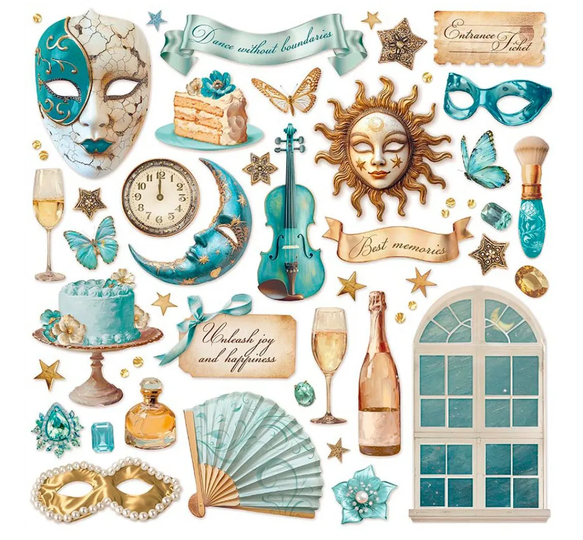 New Stamperia Scrapbook-Block "Masquerade"