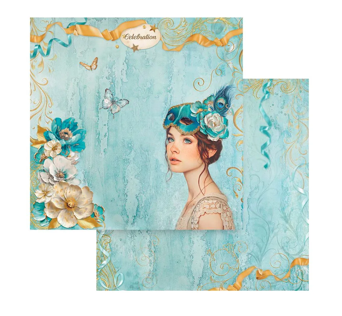 New Stamperia Scrapbook-Block "Masquerade"