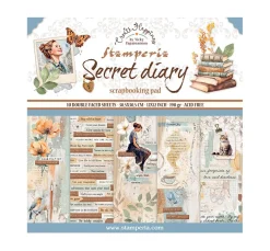 Clearance Stamperia Scrapbook-Block "Secret Diary"