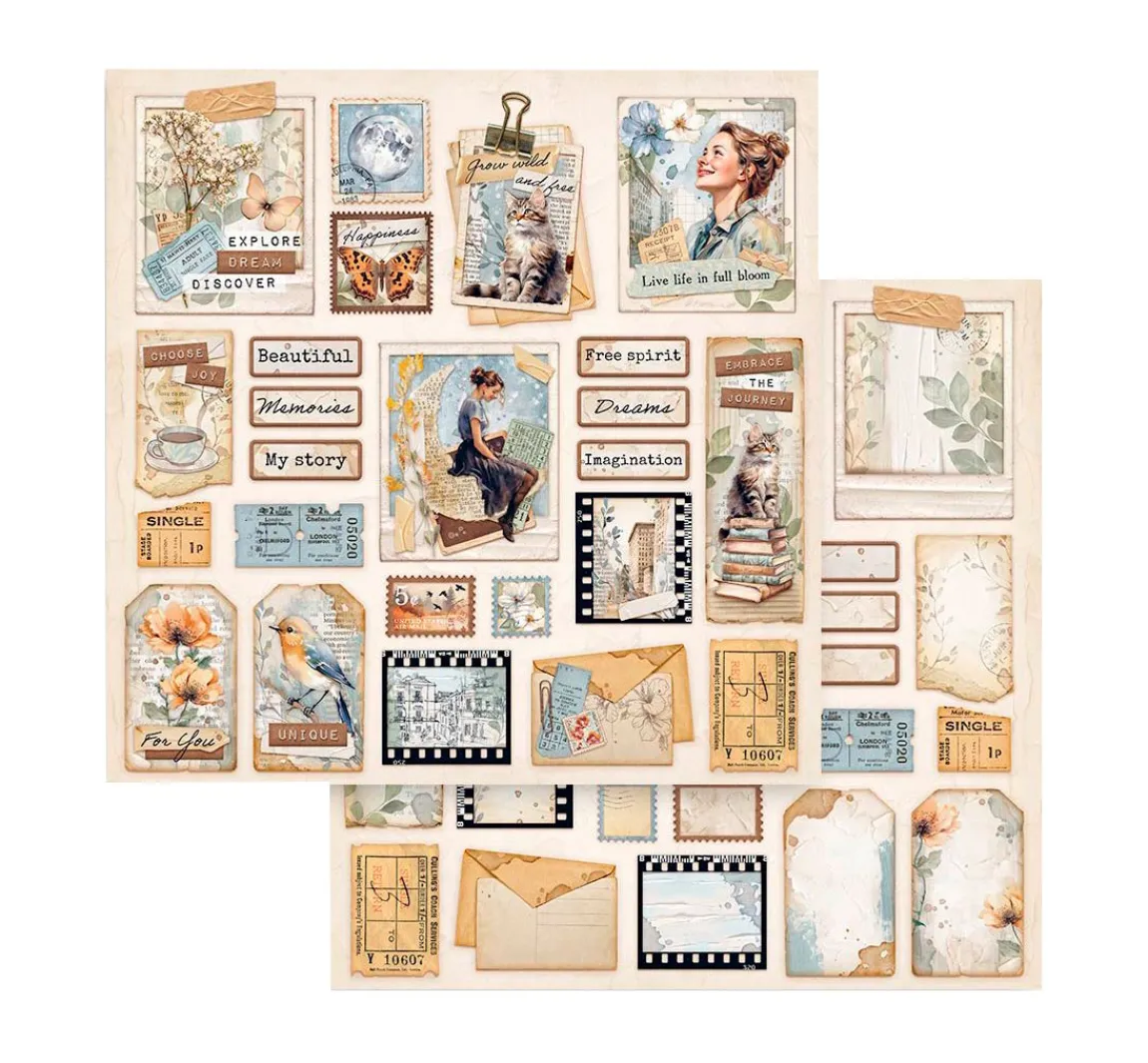 Clearance Stamperia Scrapbook-Block "Secret Diary"
