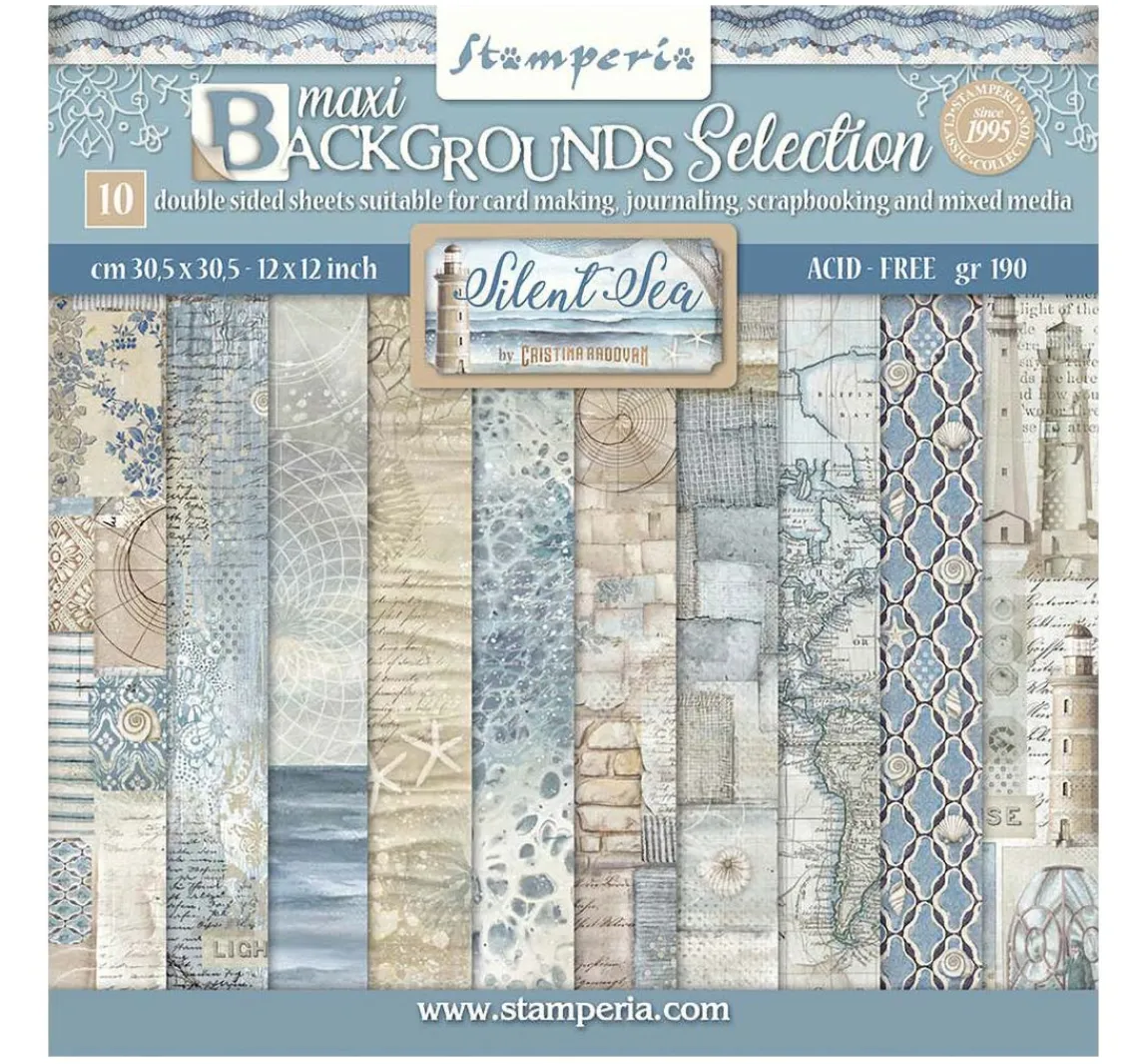 Stamperia Scrapbook-Block "Silent Sea Backgrounds"