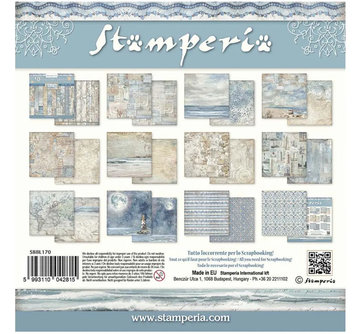 Stamperia Scrapbook-Block "Silent Sea Backgrounds"