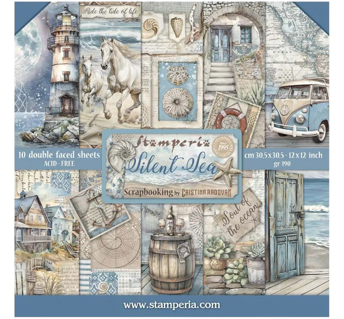 Hot Stamperia Scrapbook-Block "Silent Sea"