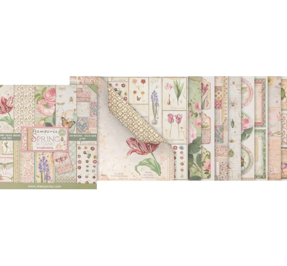 Discount Stamperia Scrapbook-Block "Spring Botanic"