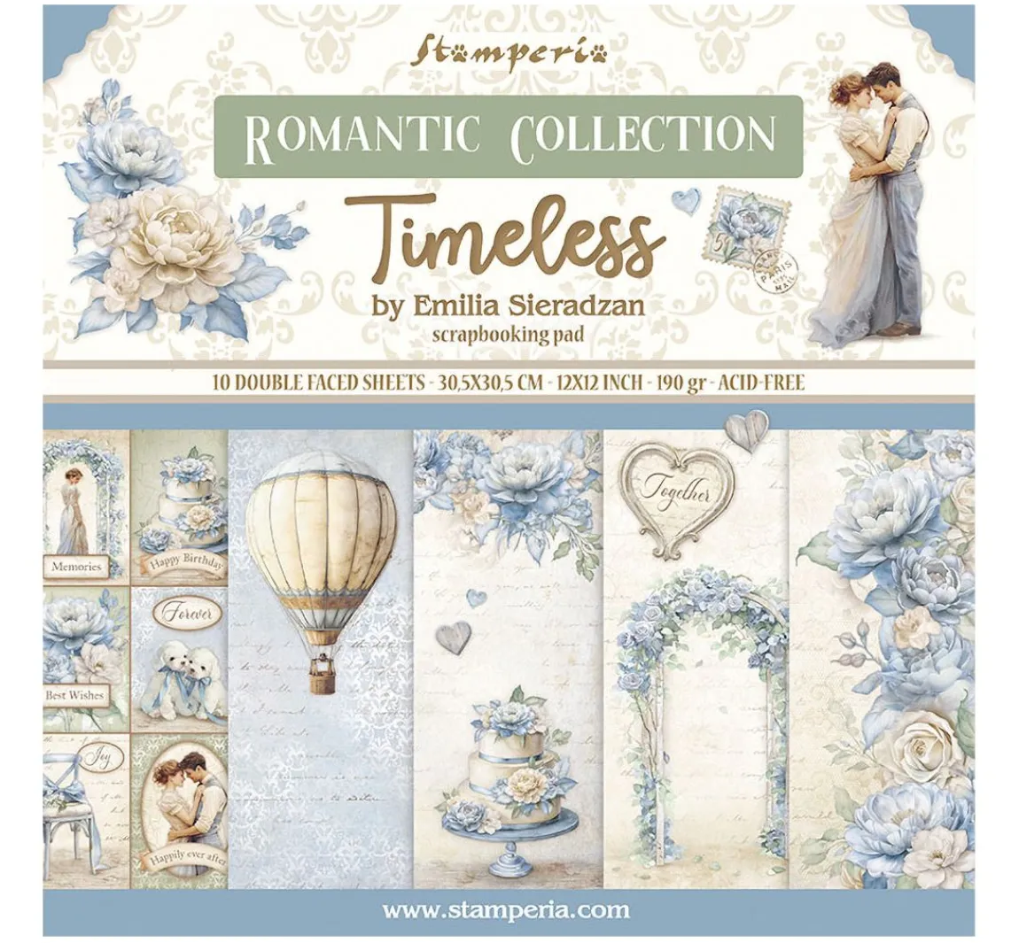 Clearance Stamperia Scrapbook-Block "Timeless"