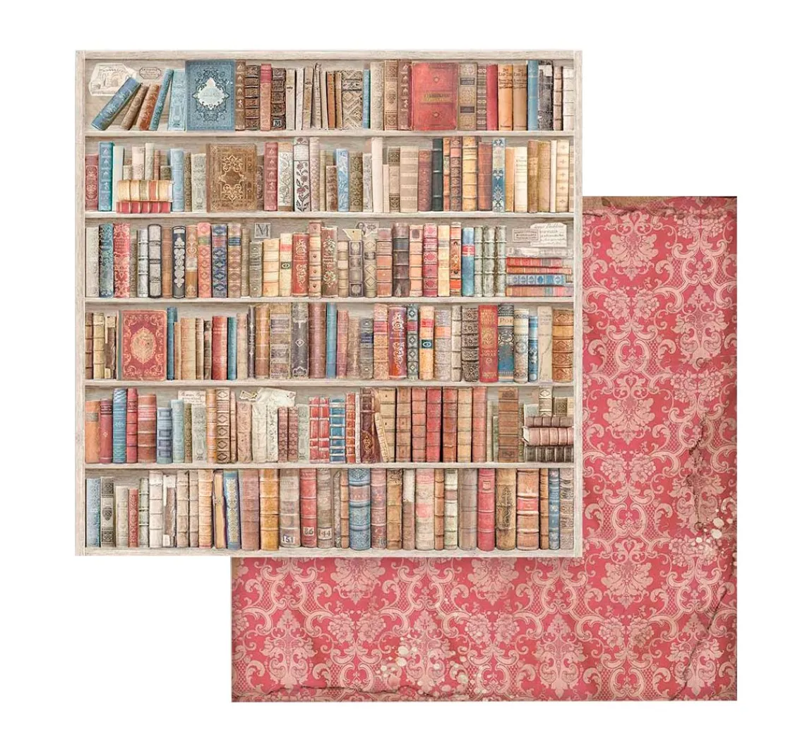 Best Stamperia Scrapbook-Block "Vintage Library Backgrounds"