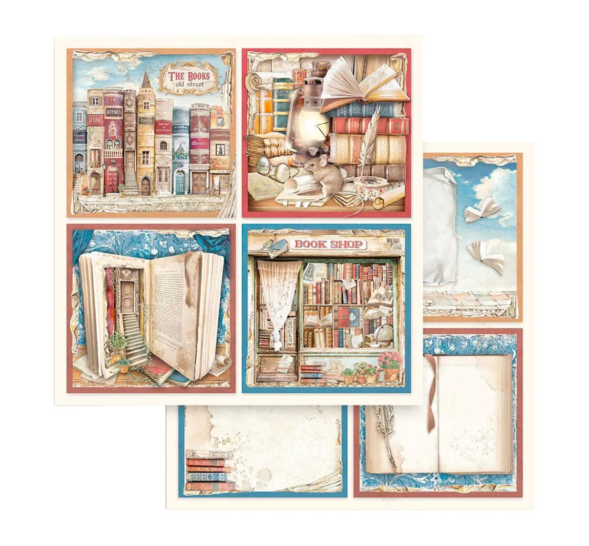 Online Stamperia Scrapbook-Block "Vintage Library"