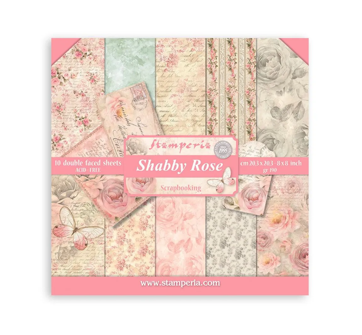 Sale Stamperia Scrapbooking Pad "Shabby Rose"