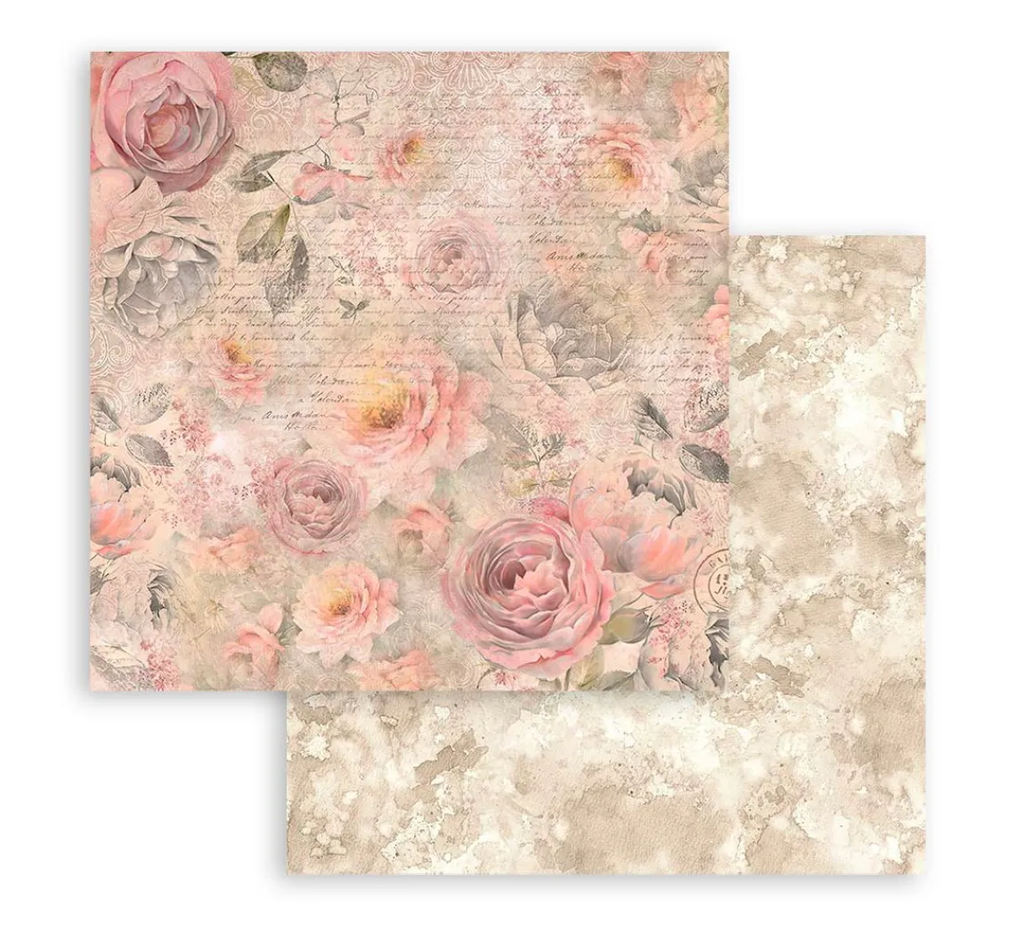 Sale Stamperia Scrapbooking Pad "Shabby Rose"
