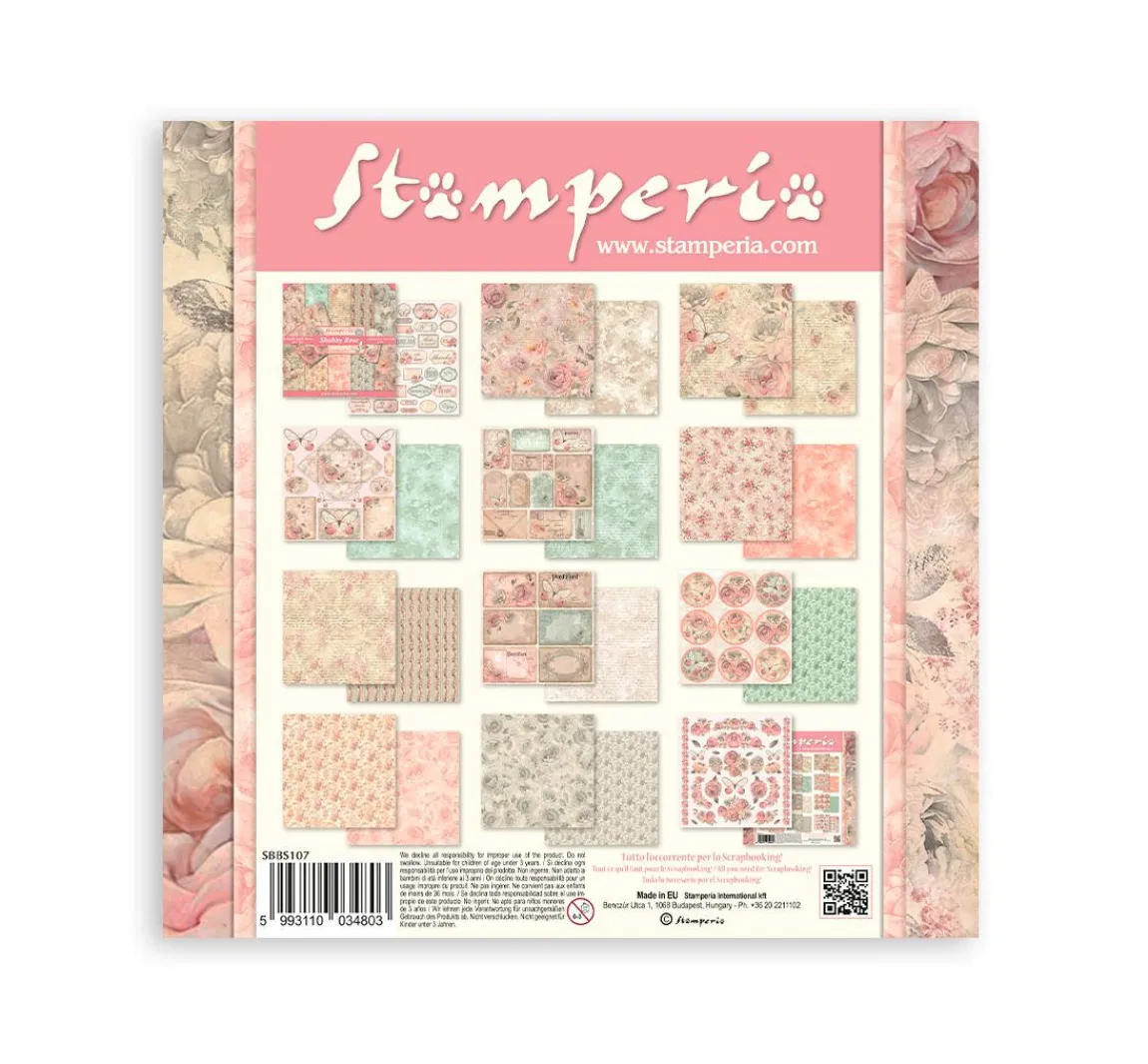 Sale Stamperia Scrapbooking Pad "Shabby Rose"