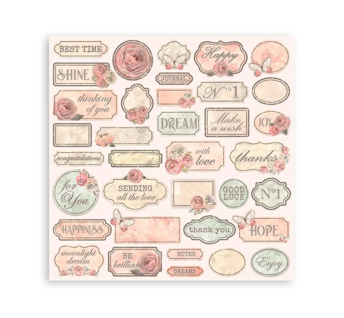 Sale Stamperia Scrapbooking Pad "Shabby Rose"