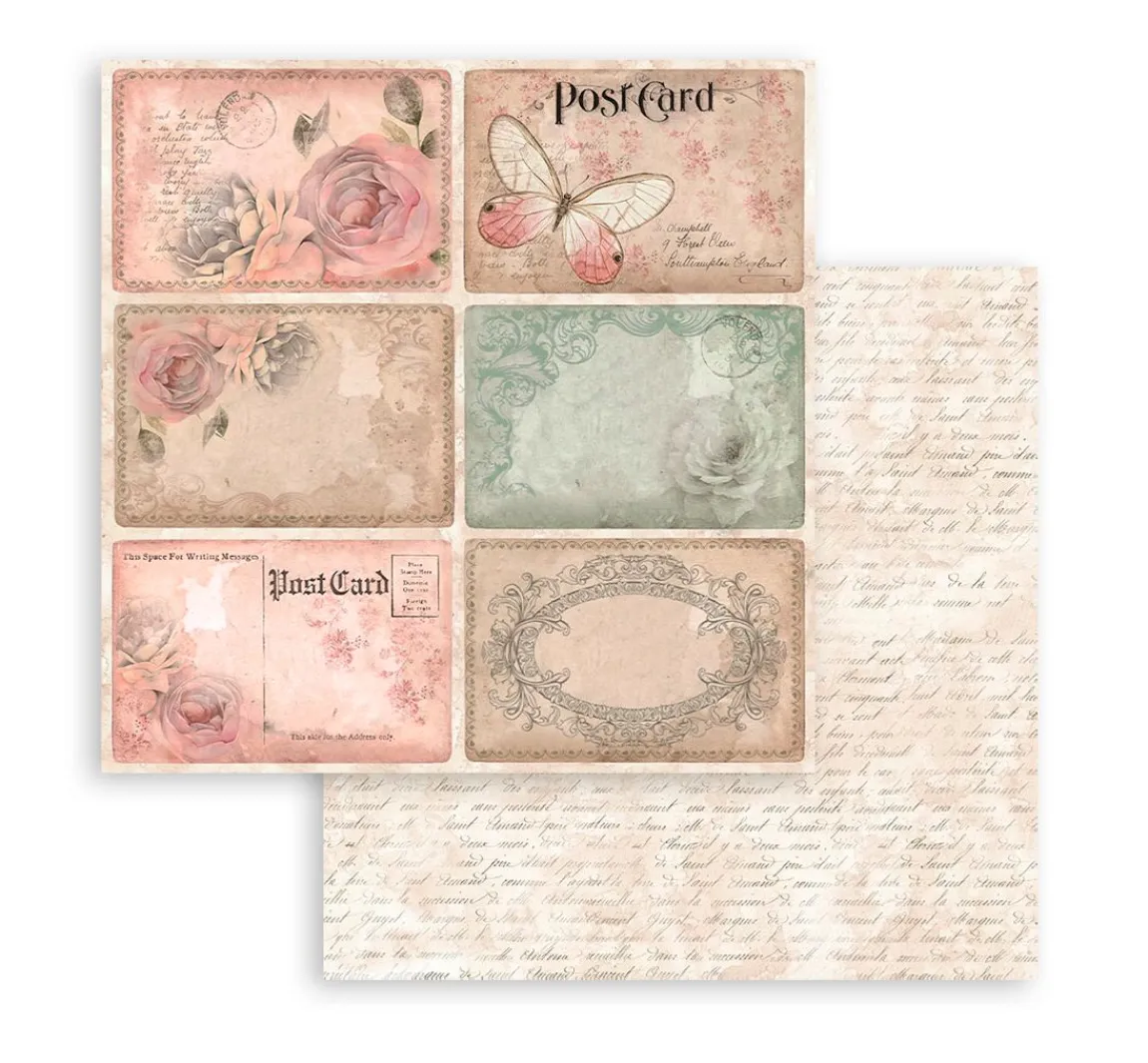 Sale Stamperia Scrapbooking Pad "Shabby Rose"