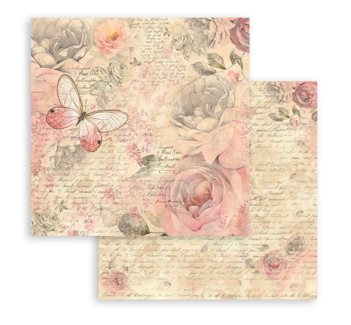 Sale Stamperia Scrapbooking Pad "Shabby Rose"