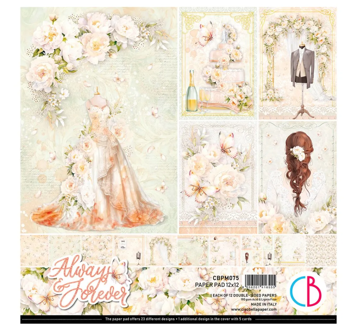 Sale Ciao Bella Scrapbook-Papier "Always & Forever"