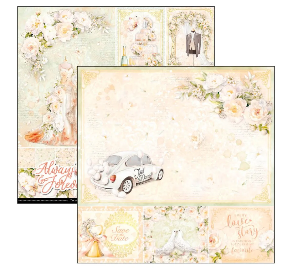 Sale Ciao Bella Scrapbook-Papier "Always & Forever"