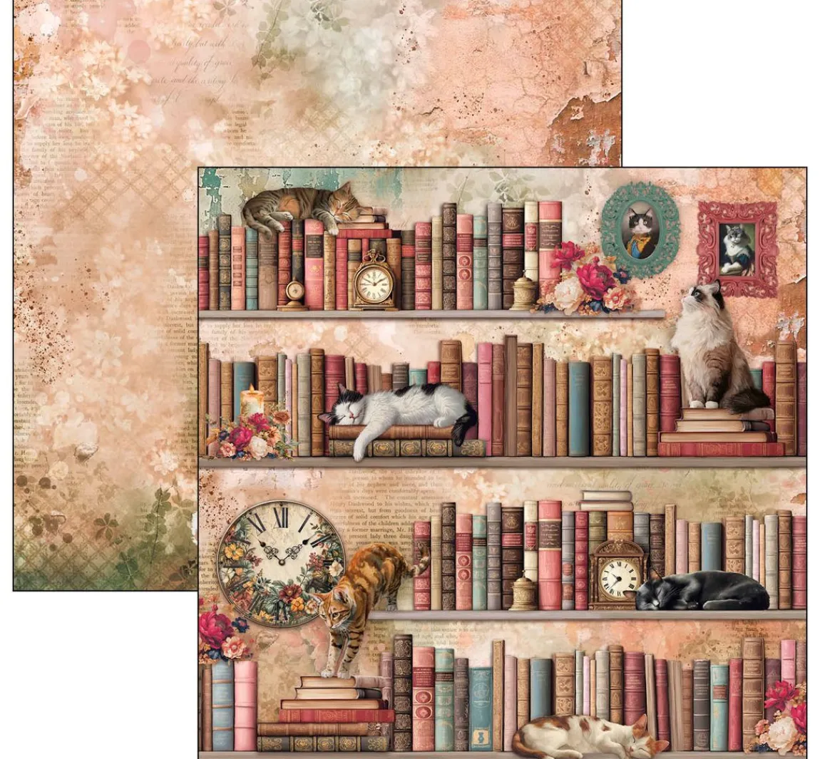 Clearance Ciao Bella Scrapbook-Papier "Book Lovers"