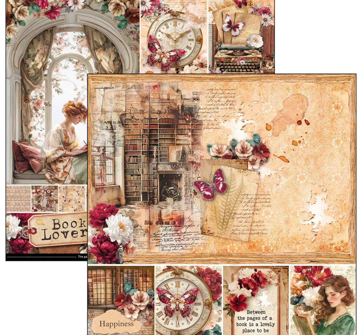 Clearance Ciao Bella Scrapbook-Papier "Book Lovers"