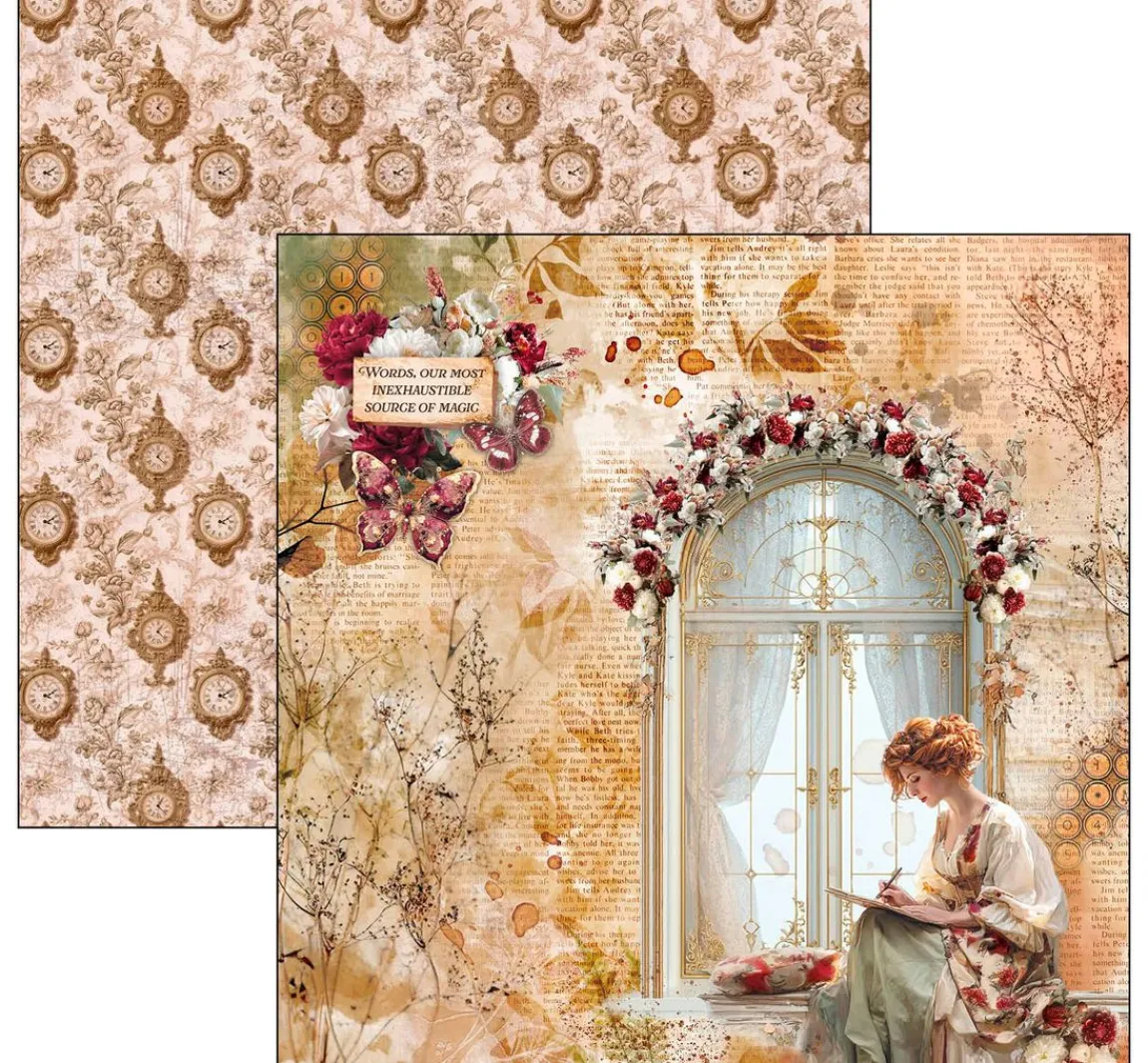 Clearance Ciao Bella Scrapbook-Papier "Book Lovers"
