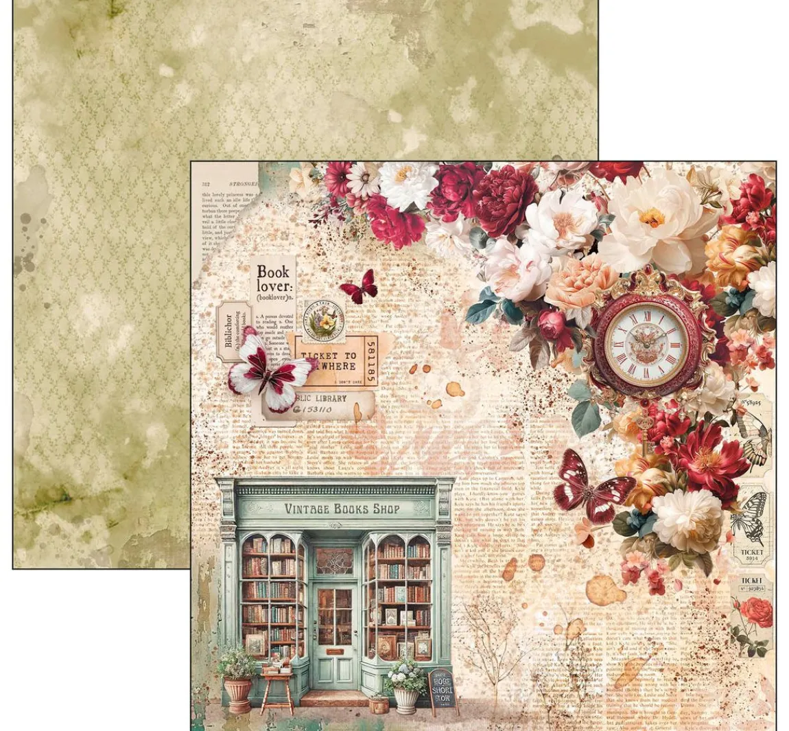 Clearance Ciao Bella Scrapbook-Papier "Book Lovers"